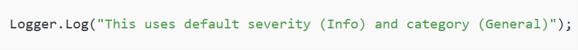 Default log example