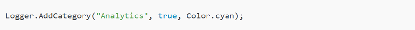 Add category at runtime